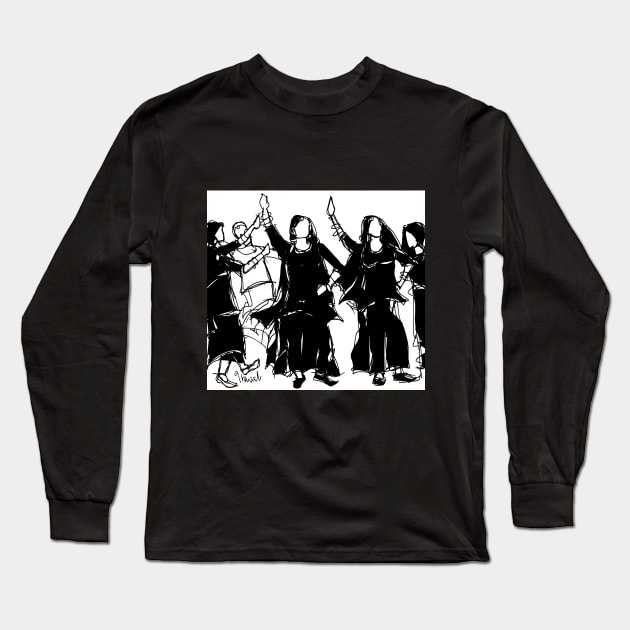 Punjabi girls poster Long Sleeve T-Shirt by sukhpalgrewal